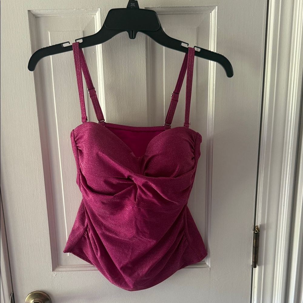 Lands' End Berry Tankini Top
